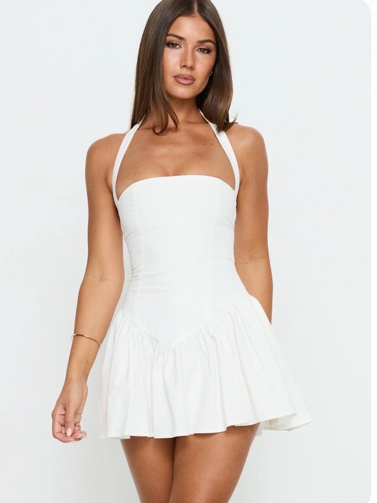 Princess Polly Dresses & Skirts - Princess Polly White Halter Mini Dress